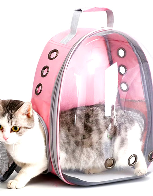 Load image into Gallery viewer, Cat Pet Carrier Backpack Transparent Capsule Bubble Pet Backpack Small Animal Puppy Kitty Bird Breathable Pet Carrier for Travel
