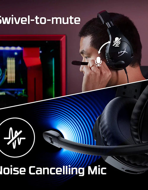 Load image into Gallery viewer, Cloud Stinger S Gaming PC Headset Virtual 7.1 Swivel Mute Noise Cancelling Microphone Black
