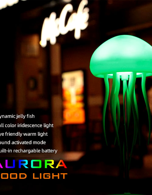 Load image into Gallery viewer, Cute Jellyfish LED Night Light Rechargeable Voice Control Dancing Legs RGB Bedside Lamp Table Lamp Bluetooth Speaker Humidifier
