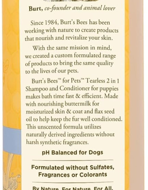 Load image into Gallery viewer, Puppies Natural Tearless 2 in 1 Shampoo and Conditioner | Made with Buttermilk and Linseed Oil | Best Tearless Puppy Shampoo for Gentle Skin and Coat | Made in USA, 16 Oz
