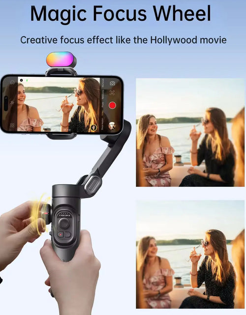 Load image into Gallery viewer, Smart XE Kit Gimbal Stabilizer for Smartphone Iphone Video Recording Magnetic Fill Light 3-Axis Foldable Android Gimble
