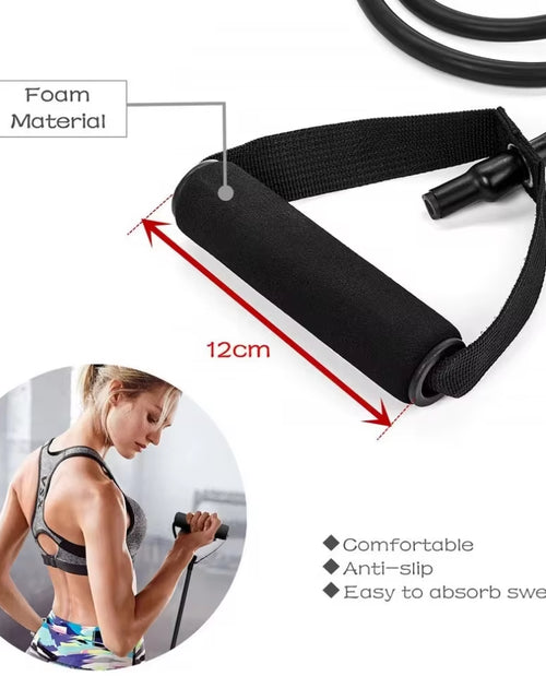 Load image into Gallery viewer, 5 Levels Resistance Hot Yoga Pull Rope Bands Handles Elastic Sports Bodybuild Home Gym Workouts Muscle Training Rubber Tube Band
