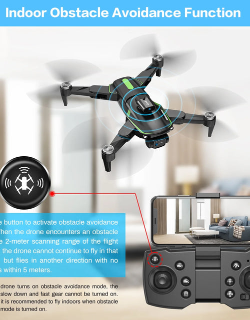 Load image into Gallery viewer, Drone with Camera 4K for Adults, Dual HD Cameras 90°Adjustable Lens, Brushless Motor, Optical Flow Positioning, Headless Mode, 12.6*11*2.8In
