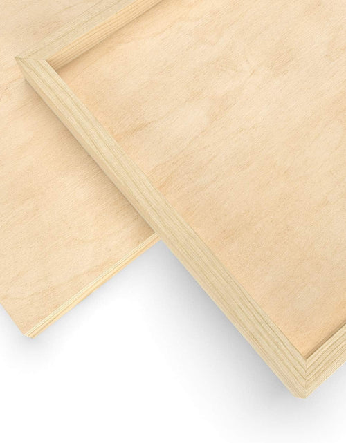 Load image into Gallery viewer, Wooden Canvas Board, 9X12 Inch, Pack of 5, Birch Wood, Cradled Artist Wood Panels for Painting, Encaustic Art, Wood Burning, Pouring, Use with Oils, Acrylics
