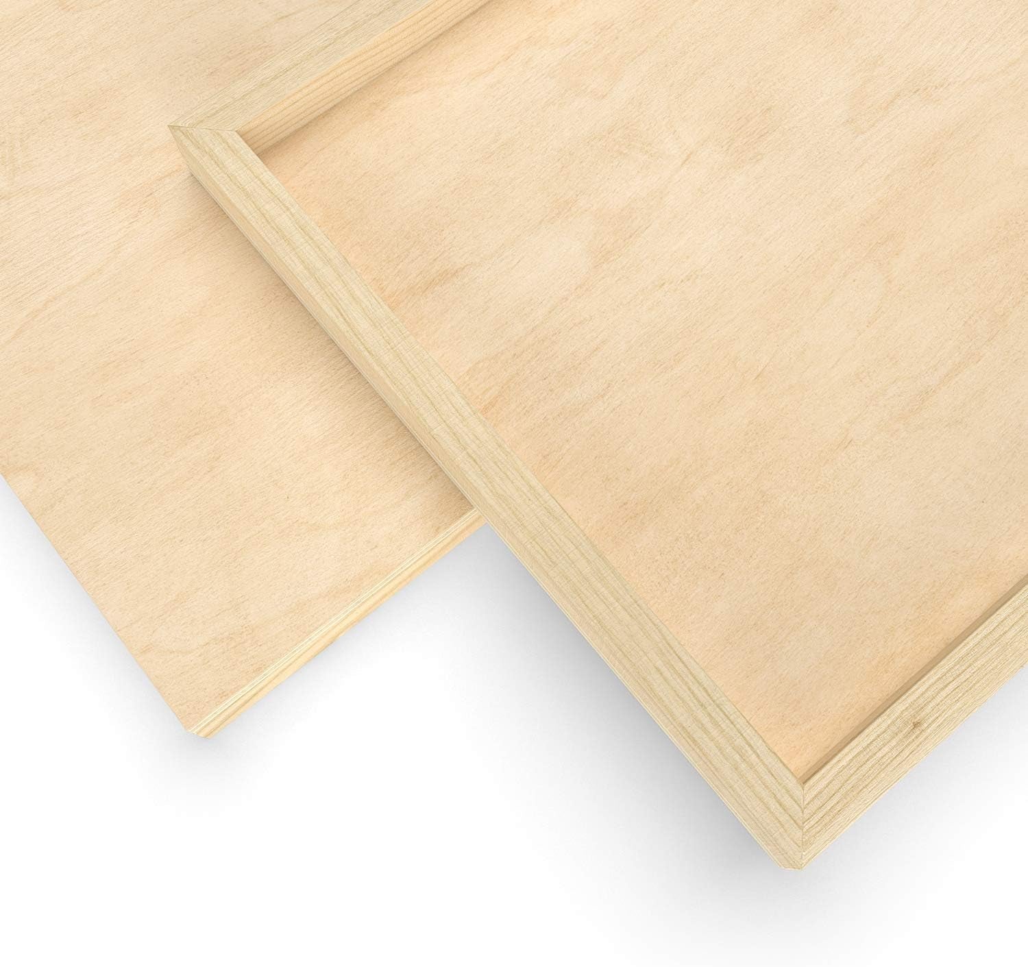 Wooden Canvas Board, 9X12 Inch, Pack of 5, Birch Wood, Cradled Artist Wood Panels for Painting, Encaustic Art, Wood Burning, Pouring, Use with Oils, Acrylics