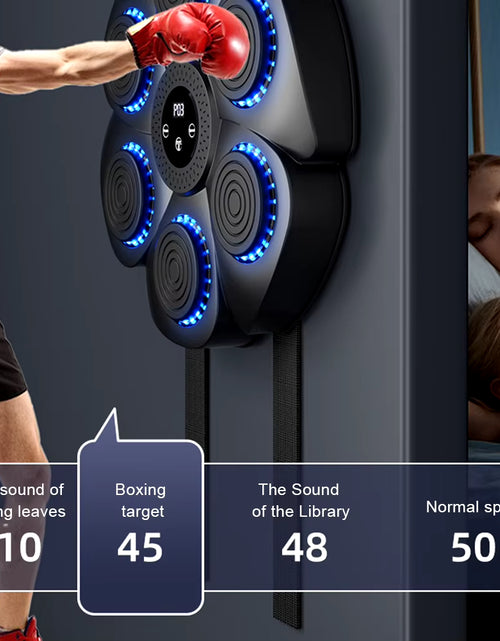 Load image into Gallery viewer, Music Boxing Machine Boxing Reaction Wall Target Adjustable Smart Bluetooth Boxing Machine Wall Mounted Gym Machine Equipment
