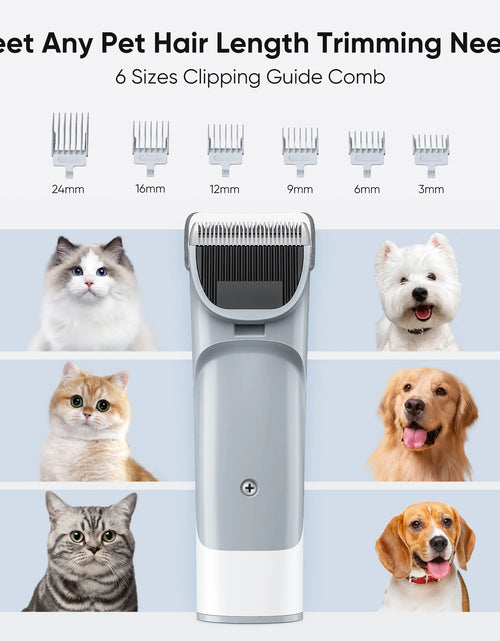 Load image into Gallery viewer, Dog Grooming Kit, 2.5L Pet Hair Grooming Vacuum, 5-In-1 Electric Clippers Cleaning Sets for Dog/Cat/Other Animals
