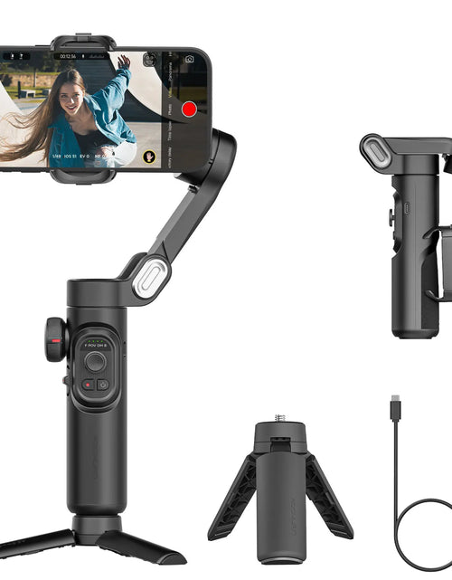 Load image into Gallery viewer, Smart XE Kit Gimbal Stabilizer for Smartphone Iphone Video Recording Magnetic Fill Light 3-Axis Foldable Android Gimble
