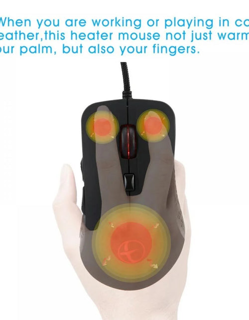 Load image into Gallery viewer, USB Heated Mouse, All Surface Heat, Palm Warm Mouse, Warm Computer Mouse, Heated Computer Mouse, Mouse Hand Warmer, Optical Mouse - New 2021 Design!
