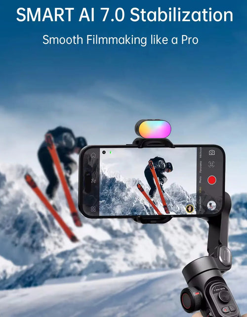 Load image into Gallery viewer, Smart XE Kit Gimbal Stabilizer for Smartphone Iphone Video Recording Magnetic Fill Light 3-Axis Foldable Android Gimble
