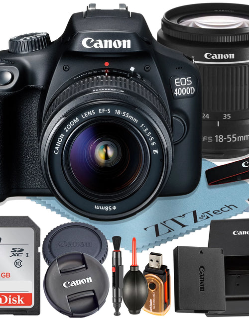 Load image into Gallery viewer, Canon EOS 4000D / Rebel T100 DSLR Camera + EF-S 18-55Mm Lens + Sandisk 64GB Memory Card +  Bundle
