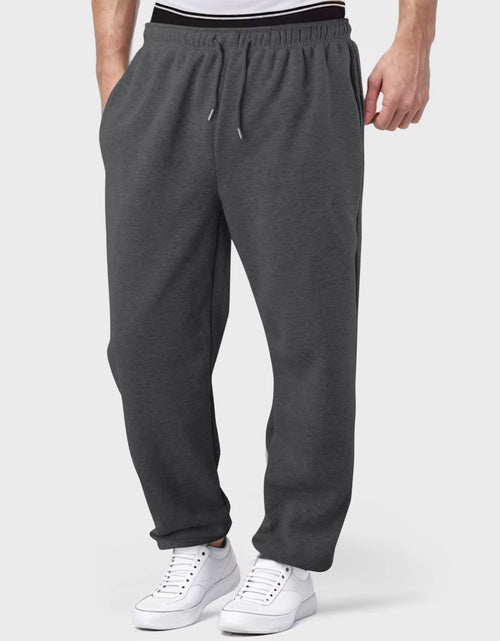 Load image into Gallery viewer, Baggy Sweatpants for Men 2024 Elastic Waist Drawstring Grey Pants Sport Casual Trousers with Pockets Gym Fitness Joggy plus Size
