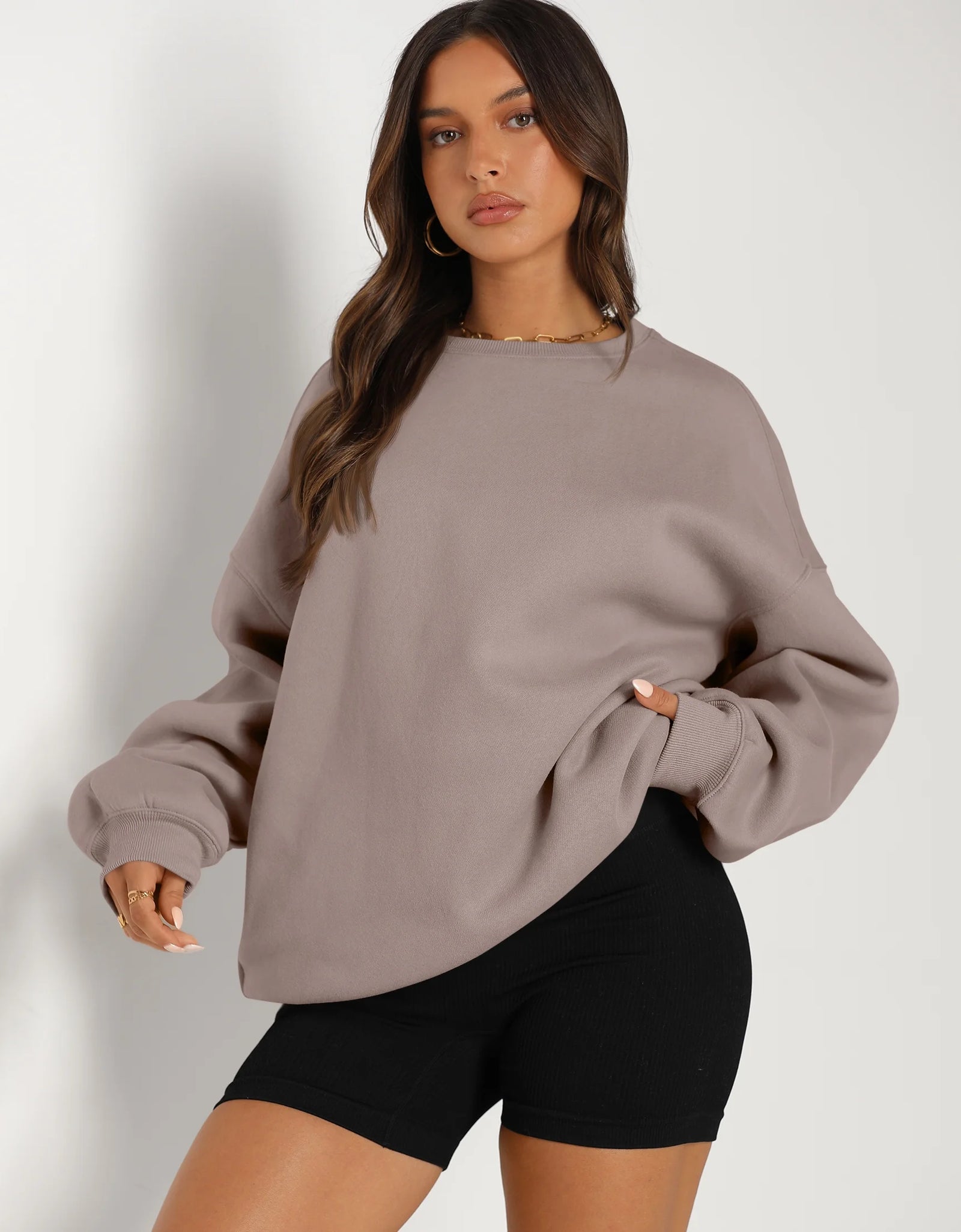 Oversized Sweatshirts for Women Crewneck Y2K Hoodies Sweaters Casual Tops Comfy Fall Fashion Pullover Outfits Winter Clothes 2025