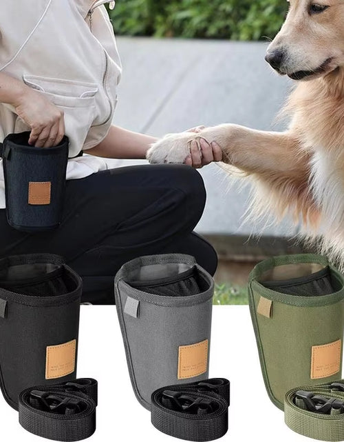 Load image into Gallery viewer, Portable Dog Treat Bag Puppy Training Treat Snack Bag Large Capacity Dog Training Snack Reward Waist Bag Pet Feed Pocket
