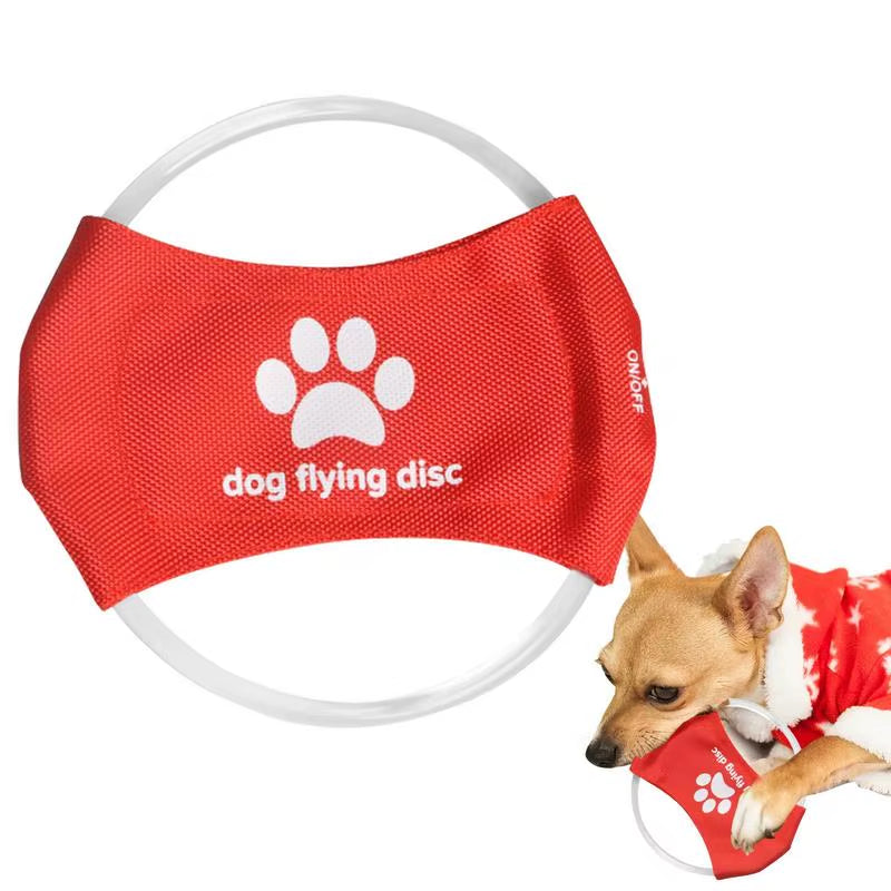 Pet Supplies Dog Toys Glow in the Dark Flying Discs Trainning Interactive Game Throwing Catching Ring for Small Medium Large Dog