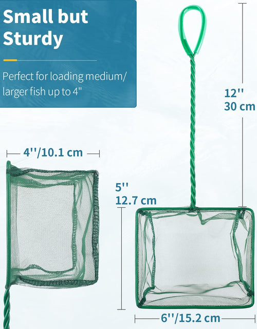 Load image into Gallery viewer, Aquarium Fish Net with Braided Metal Handle Square Net with Soft Fine Mesh Sludge Food Residue Wastes Skimming Cleaning Net for Fish Tanks Small Koi Ponds and Pools
