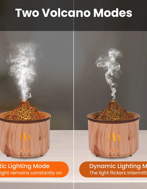 Load image into Gallery viewer, Essential Oil Diffuser,400Ml Flame Diffuser, Air Humidifier with Remote Control,For Bedroom Home, Wood Color
